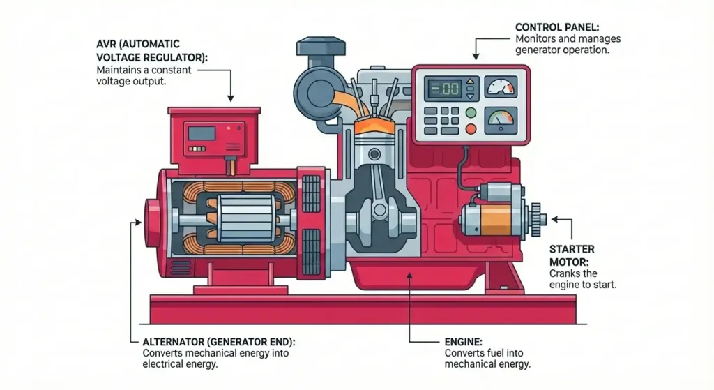 istilah pada mesin genset